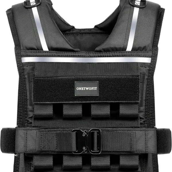 35lb/45lb Adjustable Weighted Vest for Men, with Reflective Stripe